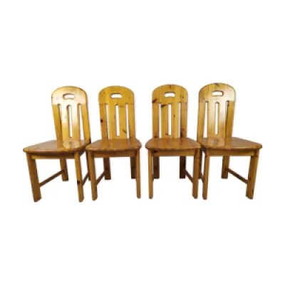 4 chaises pin vintage - montagne