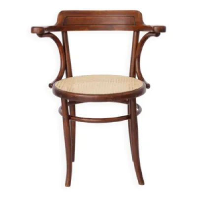 Chaise de bureau vintage - tresse bois