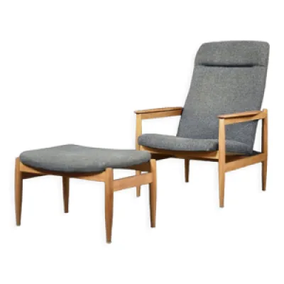 fauteuil vintage en chêne - scandinave