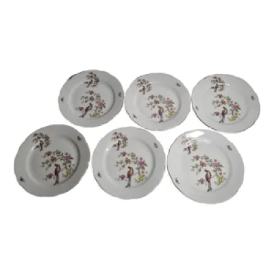 Six assiettes plates - made