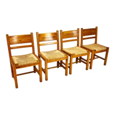 4 chaises en pin scandinave