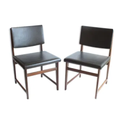 2 chaises en palissandre - 1960 belgique