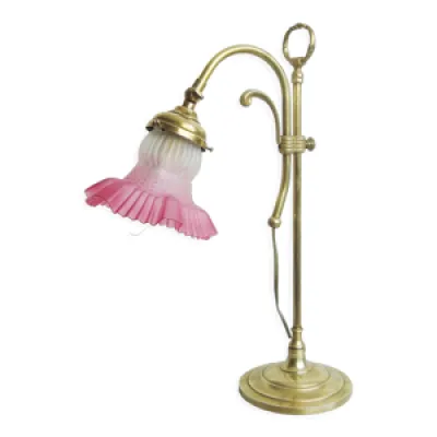 Lampe col de cygne vintage - verre couleur