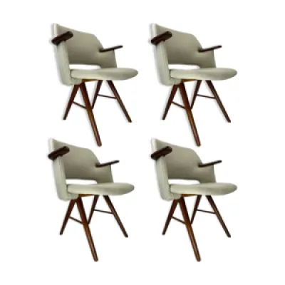 4 chaises de salle à - 1950s
