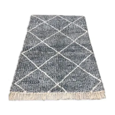 tapis en laine gris chiné - beni