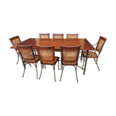 Ensemble table et 8 chaises - 1980
