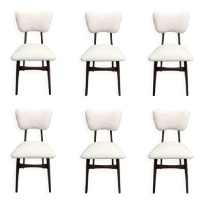 6 chaises de salle à - 1960 bois