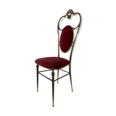 Chaise vintage regency - red