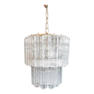 Vintage Tronchi chandelier - glass 1960