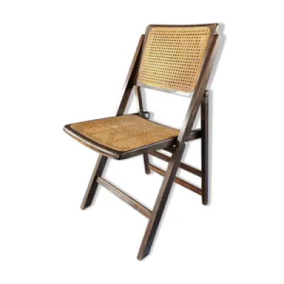 Chaise pliante vintage - assise bois