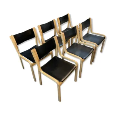 Série de 6 chaises scandinaves,