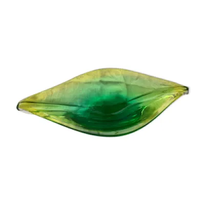 Coupe à fruits en verre - forme vert