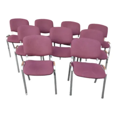 9 anciennes chaises de - chrome