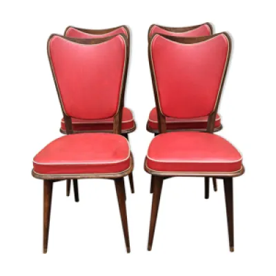 Set de 4 chaises vintage - 1950 scandinave
