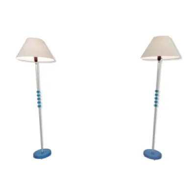 Paire de lampadaires - 1960 bleu