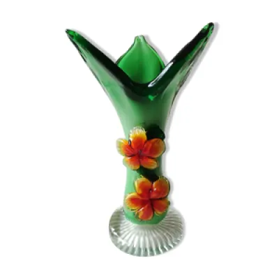 vase Murano vintage, - fleurs art