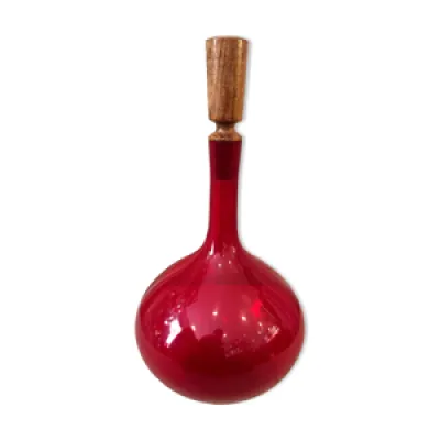 Bouteille ou soliflore - rouge murano