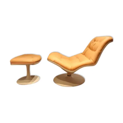 fauteuil et ottoman en - 1970