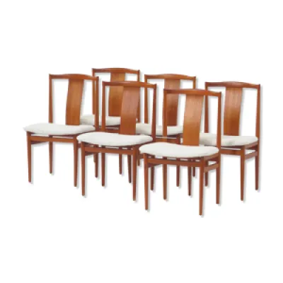 Ensemble de 6 chaises - danois teck