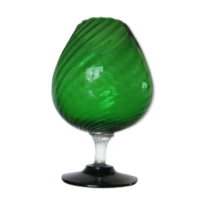 Vase Italy en verre vert