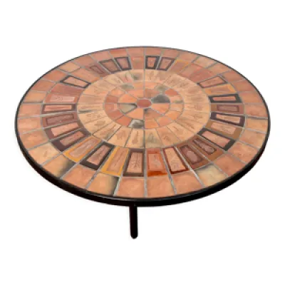 Table basse ronde Roger - capron vallauris