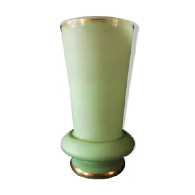 Vase, opaline vert, vers - 1930