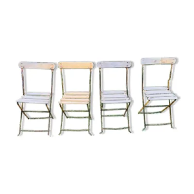 Ensemble de 4 chaises - pliantes jardin