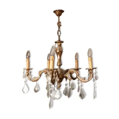 Lustre style Louis XV - branches cristal