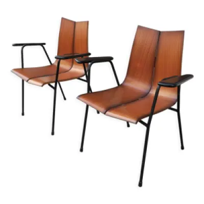 Hans Bellmann paire de - accoudoirs fauteuils