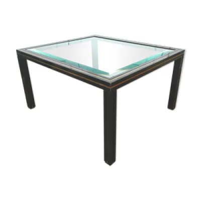 Table basse verre biseauté - noir