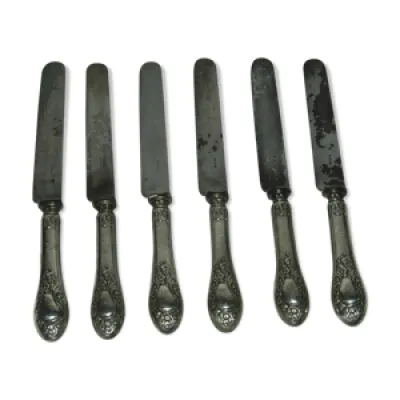 6 couteaux lames acier - minerve
