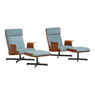 paire fauteuils - teck 1960