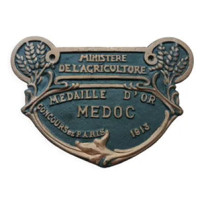 plaque agricole médaille
