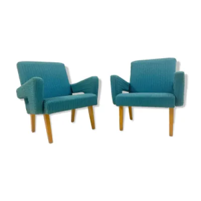 Paire de fauteuils bleus - 50