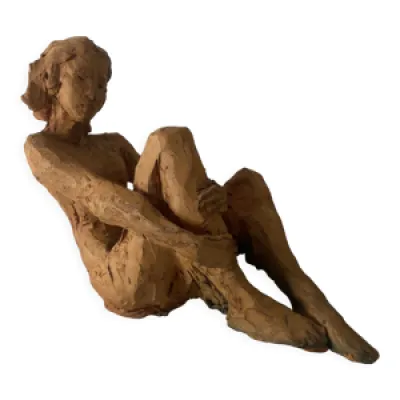 Femme nue Sculpture terre