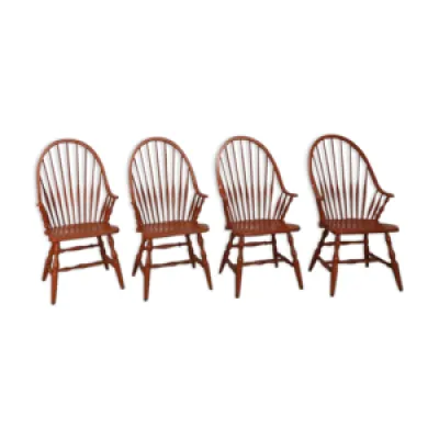 Set of 4 Windsor wooden - chairs