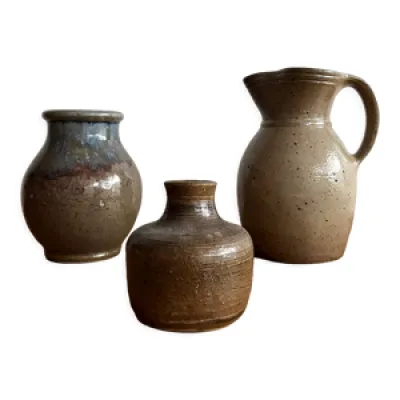 Série de 3 pots en céramique