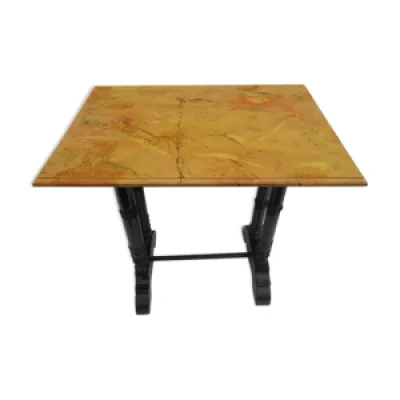 Wooden side table painted - marble