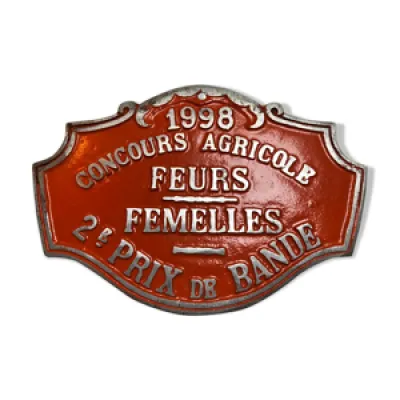plaque concours agricole