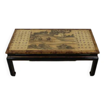 Table basse en bois laqué, - asiatique