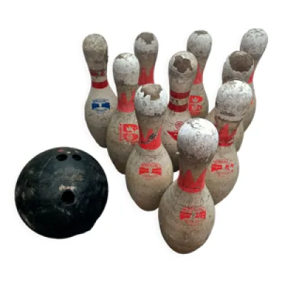 Ancien jeu de 10 quilles - bowling