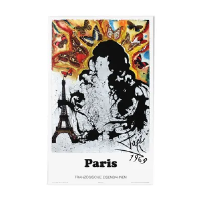 Affiche Paris par Salvador - dali