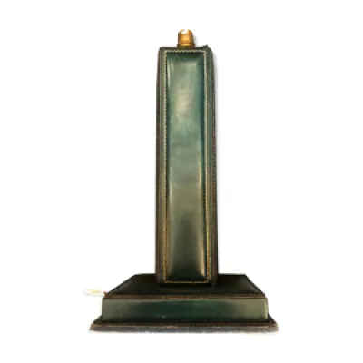 Pied de lampe en cuir - 1960 vert