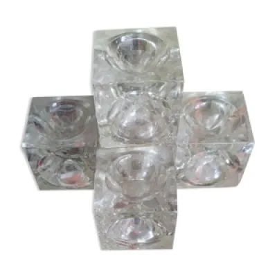 Lampe ice cube en verre