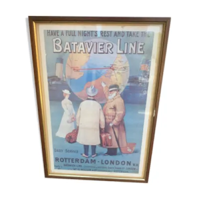 Affiche Batavier Line - rotterdam