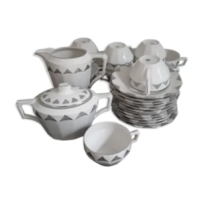 Service à thé tchèque - porcelaine fine art