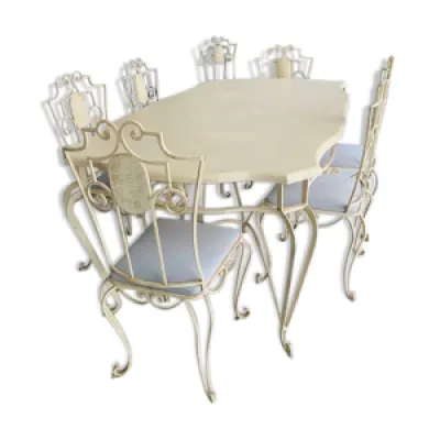 Table et 6 chaises néo-classique