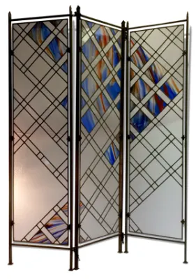 Paravent en vitrail (Stained