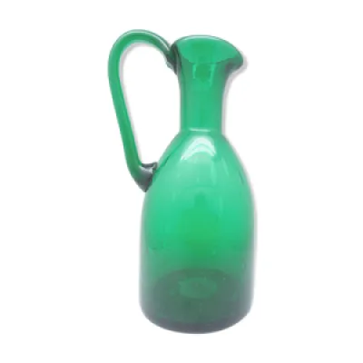 Vase pichet vert en verre