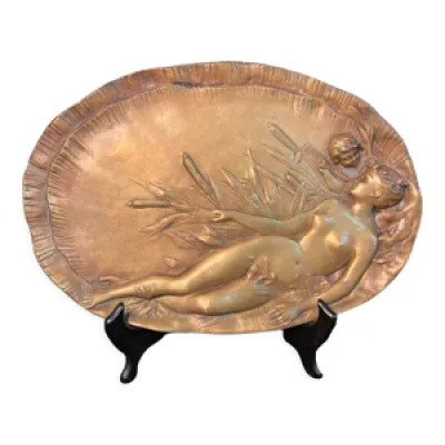 Vide poche bronze femme - 1900